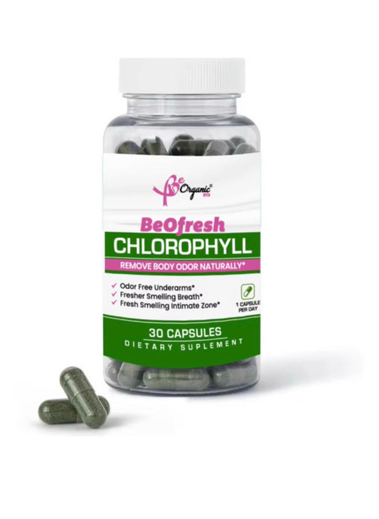 BeOfresh Chlorophyll Capsules natural body and feminine deodorizer supplement by BeOrganicLLC