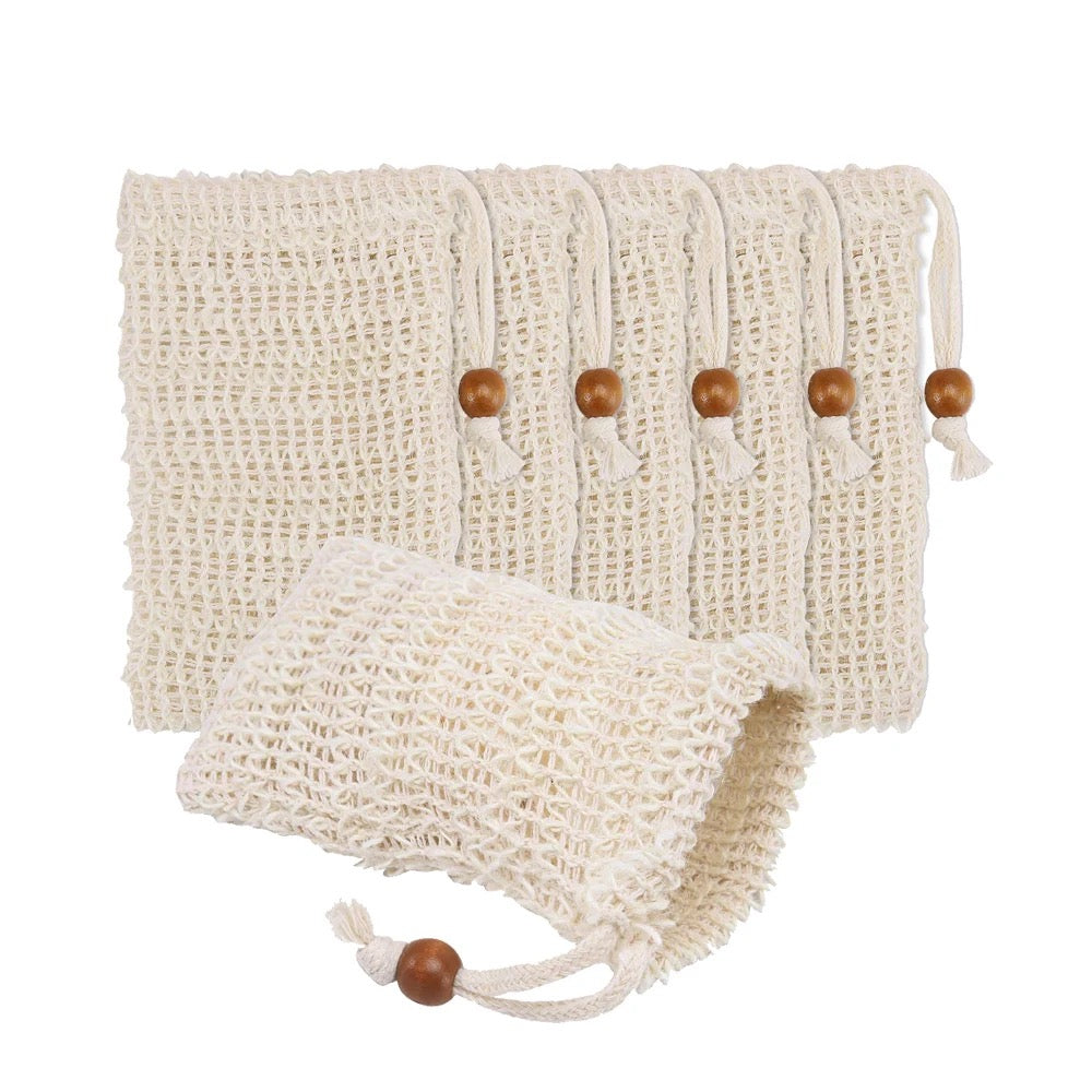 Drawstring Exfoliating Sisal Bag